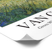Grünes Weizenfeld mit Cypress von Vincnt van Gogh Poster (Ecke)