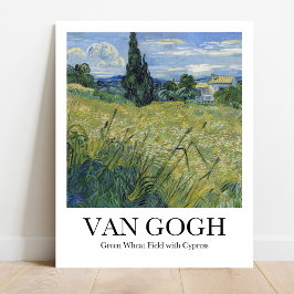 Grünes Weizenfeld mit Cypress von Vincnt van Gogh Poster