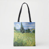 Grünes Weizenfeld mit Zypresse, Tasche (Vorderseite)