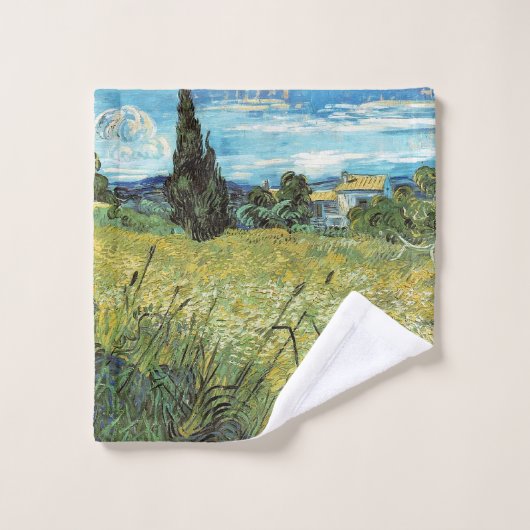 Grünes Weizenfeld Vincent van Gogh Schürze Waschlappen (Waschlappen)