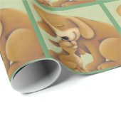 Grünes Welpenpapier Geschenkpapier (Rolleneckpunkt)