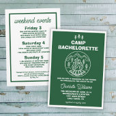 Grünes Wochenende Camp Bachelorette Einladung