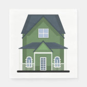 Grünes Wohnhaus Serviette (Vorderseite)