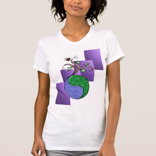 Grünes Yin und Yang T-Shirt (Vorderseite)
