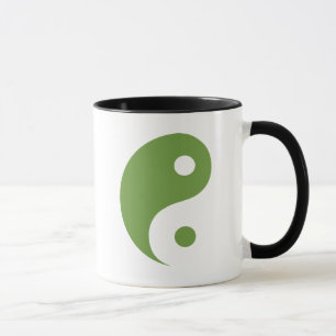 Grünes Yin Yang Taoistisches Symbol Tasse