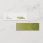 Grünes Yoga - dünn Mini Visitenkarte (Vorne/Hinten)
