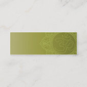 Grünes Yoga - dünn Mini Visitenkarte (Rückseite)