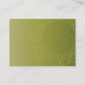 Grünes Yoga - mollig Visitenkarte (Rückseite)