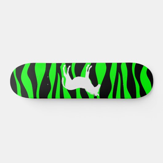 Grünes Zebra-Skateboard Skateboard (Horizontal)