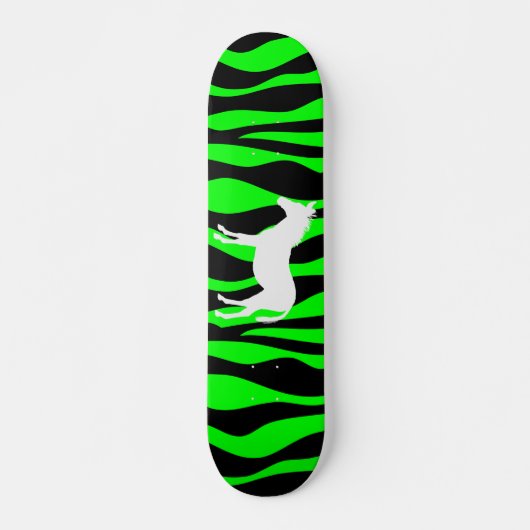 Grünes Zebra-Skateboard Skateboard (Vorne)