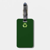 Grünes Zeichen gerecycelt Gepäckanhänger (Rückseite vertikal)