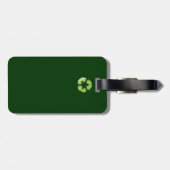 Grünes Zeichen gerecycelt Gepäckanhänger (Rückseite horizontal)