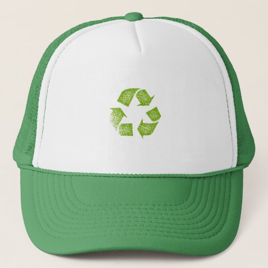 Grünes Zeichen gerecycelt Truckerkappe (Vorderseite)