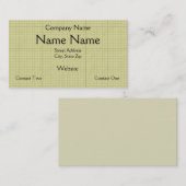 Grünes Zeichenpapier mit Maßeinteilung Visitenkarte (Vorne/Hinten)