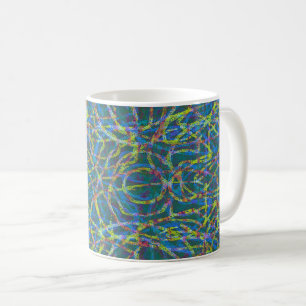Grünes Zeilenmuster Kaffeetasse