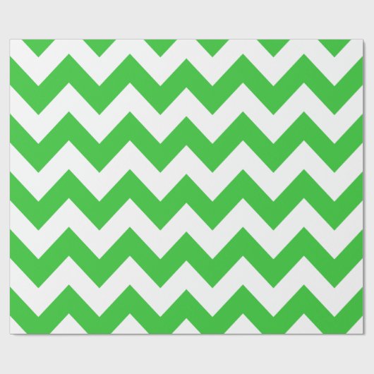 Grünes Zickzack Geschenkpapier (Flach)