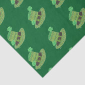 Grünes Zickzack Kobelpapier Seidenpapier (Ausschnitt)