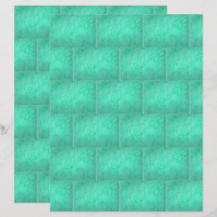 Grünes Ziegelmuster, Scrapbook Paper