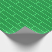 Grünes Ziegelstein-Struktur-Muster Geschenkpapier (Ecke)