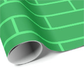 Grünes Ziegelstein-Struktur-Muster Geschenkpapier (Rolleneckpunkt)