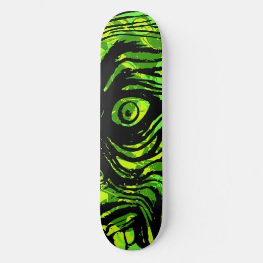Grünes Zombie-Skate-Brett Skateboard (Vorderseite)