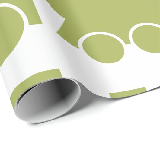 Grünes Zug-Lech-Packpapier Geschenkpapier (Rolleneckpunkt)