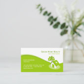 Grünes Zuhause-wirkliche Visitenkarte (Stehend Vorderseite)