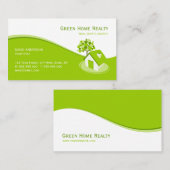 Grünes Zuhause-wirkliche Visitenkarte (Vorne/Hinten)