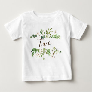 Grünes, zwei Jahre altes Baby Baby T-shirt