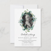 Grünfeier des Lebensdenkmals mit Foto Einladung (Vorderseite)