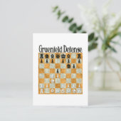 Grünfeld Defense Postkarte (Stehend Vorderseite)