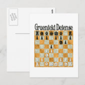 Grünfeld Defense Postkarte (Vorne/Hinten)