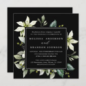 Grünfläche | Botanische Hochzeit mit Wasserfarbe Einladung (Vorne/Hinten)