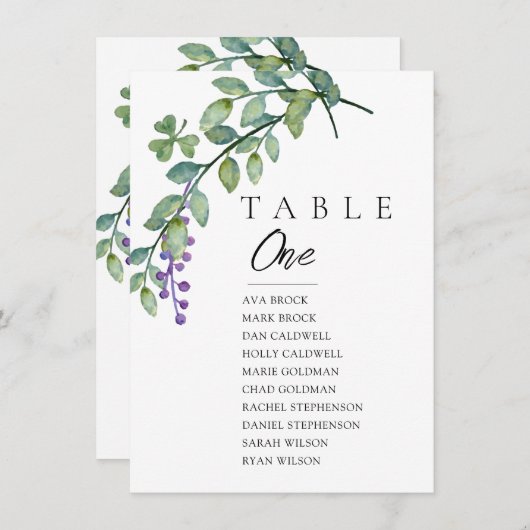 Grünfläche Minimale Sitzordnung Einladung (Vorne/Hinten)