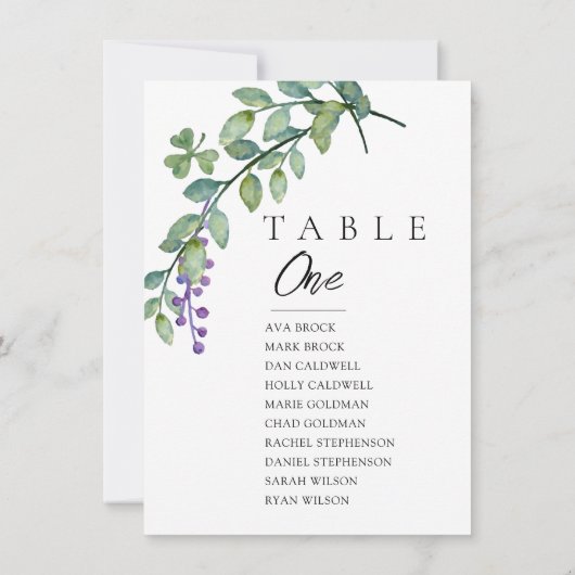 Grünfläche Minimale Sitzordnung Einladung (Rückseite)