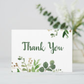 Grünflächen aus Holz Danke Karte (Stehend Vorderseite)