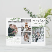 Grünflächen Branches 4 Fotomaterial Feiertagskarte (Stehend Vorderseite)