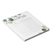 Grünflächen Minimal Script Habit Tracker Notepad Notizblock (angewinkelt)