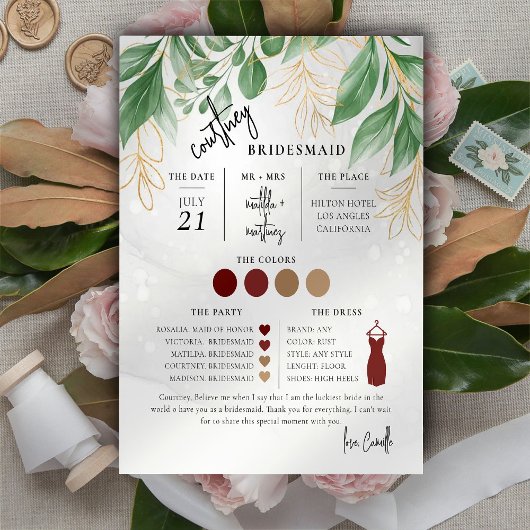 Grünflächen Minimal Text Script Bridesmaid Info Ca