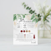 Grünflächen Minimal Text Script Bridesmaid Info Ca (Stehend Vorderseite)
