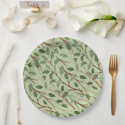 Grünflächen Pappteller (Hochzeit)