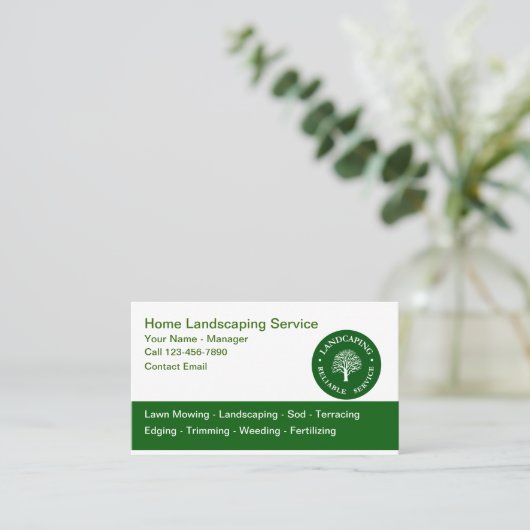 Grünflächen und Landschaftsschutzkarten Visitenkarte (Stehend Vorderseite)