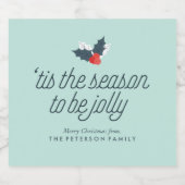 Grünflächen von Holly Personalisiert Schaumweinetikett (Einzelnes Label)