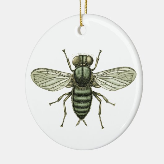 Grünfliege Keramik Ornament (Links)