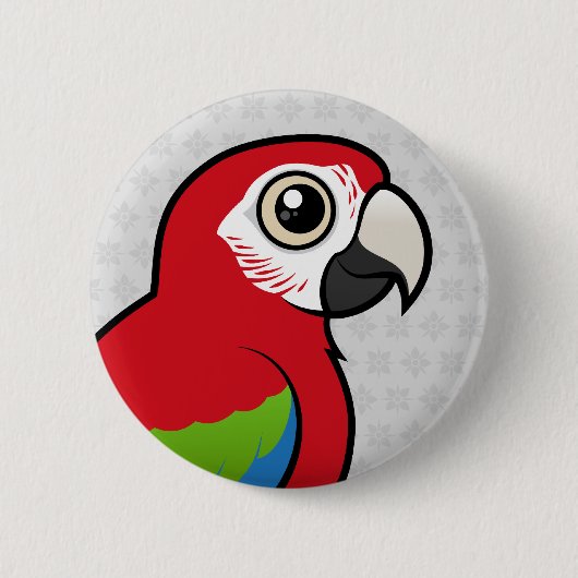 Grünflügeliger Macaw Button (Vorderseite)