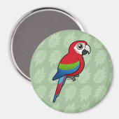 Grünflügelmaka Magnet (Vorderseite/Rückseite)