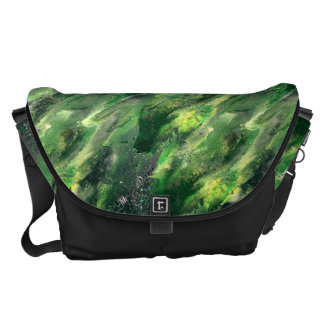 Grünflüssiges Camouflage Kuriertasche