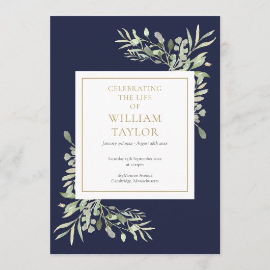 Grünfoliage Beerdigungsorden Programm (Vorderseite)