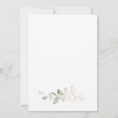 Grünfoliage Cross Erste Kommunion Einladung (Rückseite)