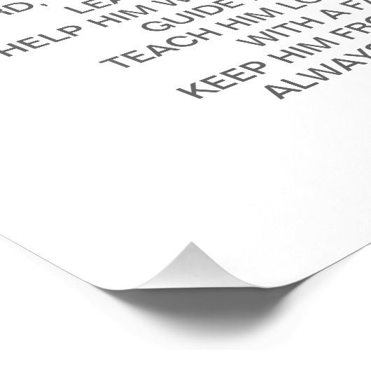 Grünfoliage Gender Neutral Baptismus Gebet Fotodruck (Ecke)